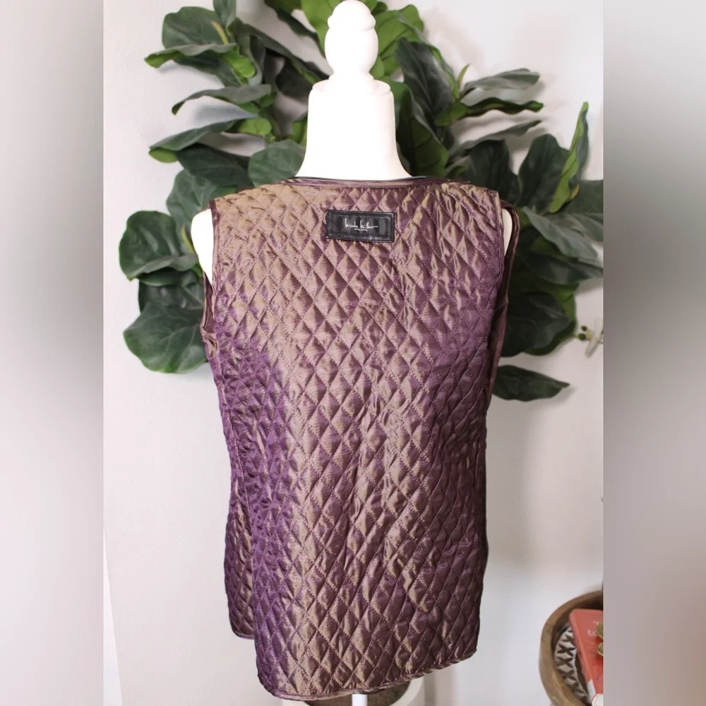 NICOLE MILLER Y2K Black Genuine Leather Coat Car Jacket (Detachable Liner) - Picture 10 of 17